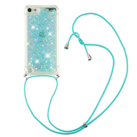 Long Lanyard Glitter Liquid Quicksand TPU Case Cover for iPod Touch (2019)/iPod Touch 6/5