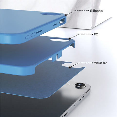 MUTURAL Fall-Proof Liquid Silicone+PC Microfiber Lining Protective Tablet Case Cover for iPad mini (2024) / mini (2021)