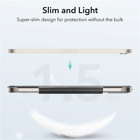 ESR Trifold Stand Smart Case for iPad mini (2024) / mini (2021), PU Leather+Hard PC Back Cover with Pen Holder