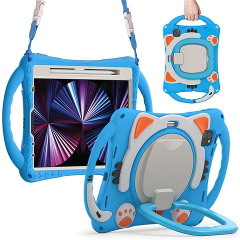 For iPad Air 11 (2025) / (2024) / Air (2022) / (2020) / Pro 11 (2021) / (2020) / (2018) / (2022) Case Kickstand with Shoulder Strap