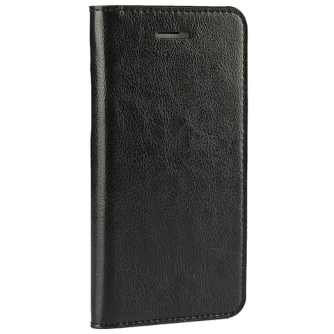 For iPhone SE (2020)/SE (2022)/8/7 4.7 inch Oiled-edging Crazy Horse Genuine Leather Attached Hard PC Inner Case Wallet Stand Flip Phone Cover