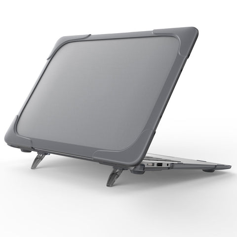 For Macbook Air 13.3 Inch See-through Full Protection PC TPU Case with Kickstand A1369/A1466