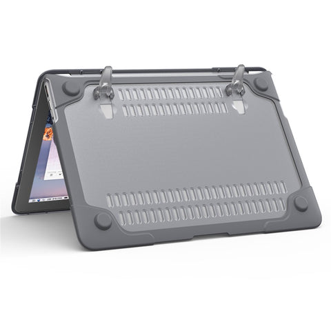 For Macbook Air 13.3 Inch See-through Full Protection PC TPU Case with Kickstand A1369/A1466