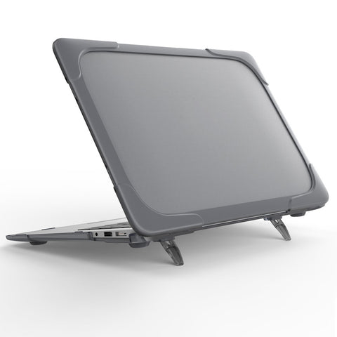 For Macbook Air 13.3 Inch See-through Full Protection PC TPU Case with Kickstand A1369/A1466