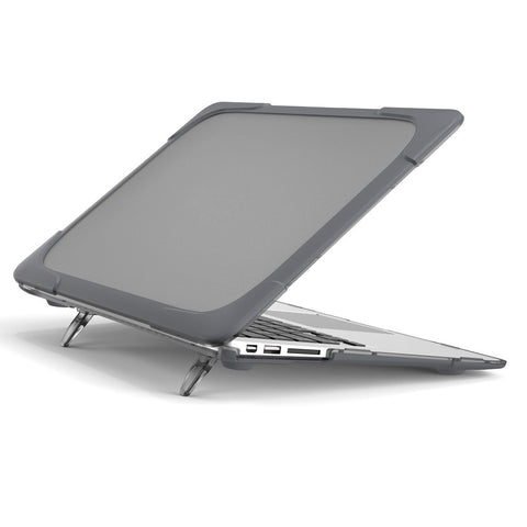 For Macbook Air 13.3 Inch See-through Full Protection PC TPU Case with Kickstand A1369/A1466