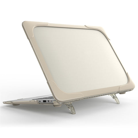 For Macbook Air 13.3 Inch See-through Full Protection PC TPU Case with Kickstand A1369/A1466