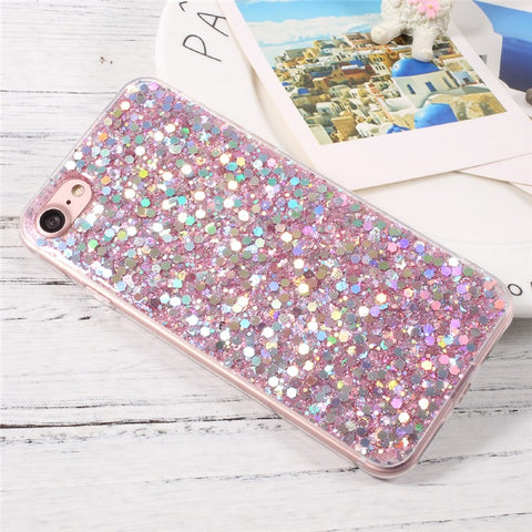 Bling Sequins TPU Cell Phone Case Accessory for iPhone SE (2020)/SE (2022)/8/7 4.7 inch
