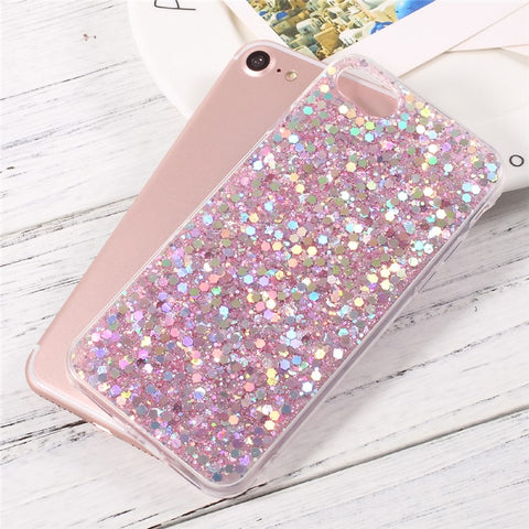 Bling Sequins TPU Cell Phone Case Accessory for iPhone SE (2020)/SE (2022)/8/7 4.7 inch