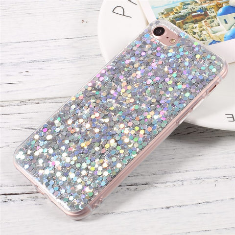 Bling Sequins TPU Cell Phone Case Accessory for iPhone SE (2020)/SE (2022)/8/7 4.7 inch