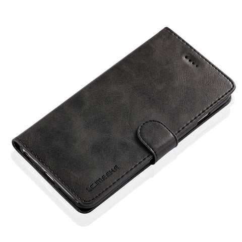 LC.IMEEKE Textured PU Leather Wallet Phone Casing for iPhone 6s / 6 with Adjustable Foldable Stand