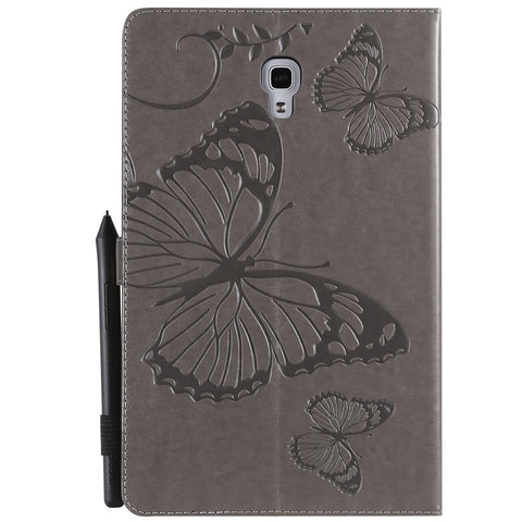KT Tablet Series-3 Imprint Butterfly Leather Flip Wallet Casing for Samsung Galaxy Tab A 10.5 (2018) T590 T595 T597