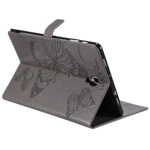 KT Tablet Series-3 Imprint Butterfly Leather Flip Wallet Casing for Samsung Galaxy Tab A 10.5 (2018) T590 T595 T597