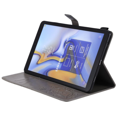 KT Tablet Series-3 Imprint Butterfly Leather Flip Wallet Casing for Samsung Galaxy Tab A 10.5 (2018) T590 T595 T597