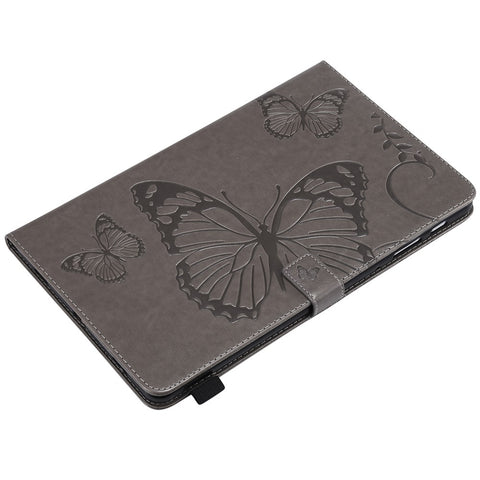 KT Tablet Series-3 Imprint Butterfly Leather Flip Wallet Casing for Samsung Galaxy Tab A 10.5 (2018) T590 T595 T597