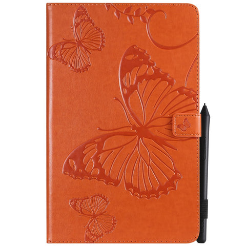 KT Tablet Series-3 Imprint Butterfly Leather Flip Wallet Casing for Samsung Galaxy Tab A 10.5 (2018) T590 T595 T597