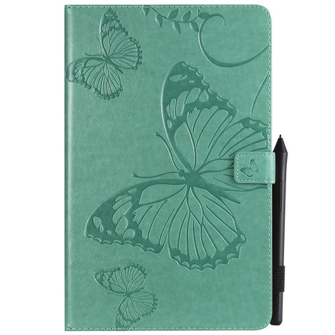 KT Tablet Series-3 Imprint Butterfly Leather Flip Wallet Casing for Samsung Galaxy Tab A 10.5 (2018) T590 T595 T597