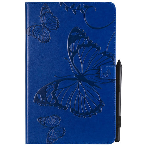 KT Tablet Series-3 Imprint Butterfly Leather Flip Wallet Casing for Samsung Galaxy Tab A 10.5 (2018) T590 T595 T597