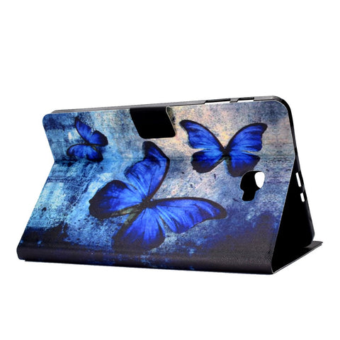 Shock-proof Pattern Printing Card Slot Stand PU Leather Tablet Cover for Samsung Galaxy Tab A 10.1 (2016) T580