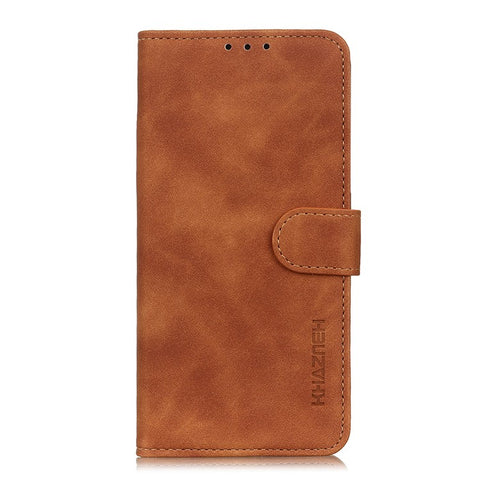 KHAZNEH Retro Leather Wallet Cover Magnetic Phone Shell for Samsung Galaxy S20 Ultra
