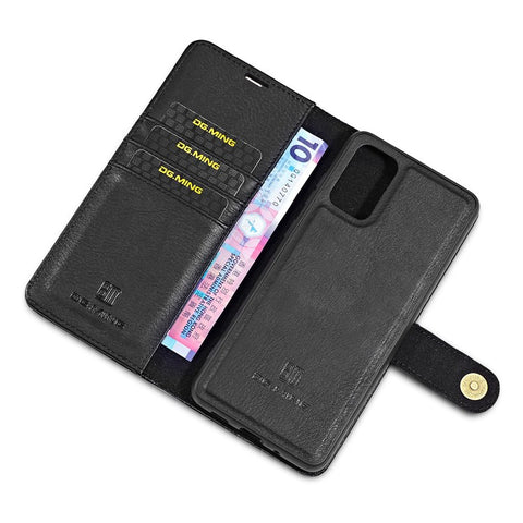 DG.MING For Samsung Galaxy S20 Plus / S20 Plus 5G Wallet Phone Case Detachable 2 in 1 Leather Shell Shockproof Flip Protective Cover