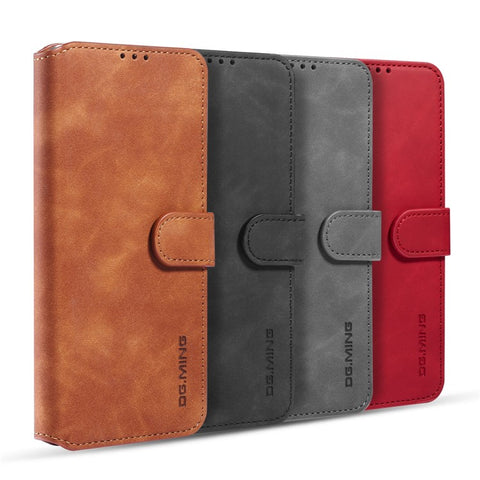 DG.MING Retro with Wallet Leather Stand Case for Samsung Galaxy S20 Plus