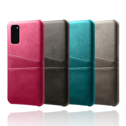 KSQ PU Leather Coated Hard PC Shell for Samsung Galaxy S20 Ultra