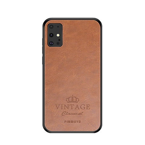PINWUYO Pin Rui Series Leather Coated PC + TPU Hybrid Case for Samsung Galaxy S20 Plus
