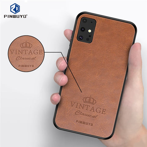 PINWUYO Pin Rui Series Leather Coated PC + TPU Hybrid Case for Samsung Galaxy S20 Plus