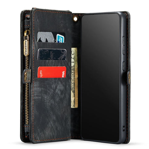 CASEME 008 Series PU Leather Cover for Samsung Galaxy S20 Ultra Wallet Phone Case Shockproof Folio Flip Cover