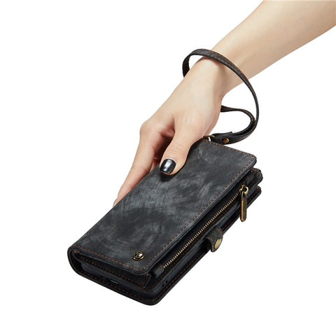 CASEME 008 Series PU Leather Cover for Samsung Galaxy S20 Ultra Wallet Phone Case Shockproof Folio Flip Cover
