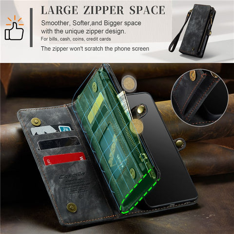 CASEME 008 Series PU Leather Cover for Samsung Galaxy S20 Ultra Wallet Phone Case Shockproof Folio Flip Cover