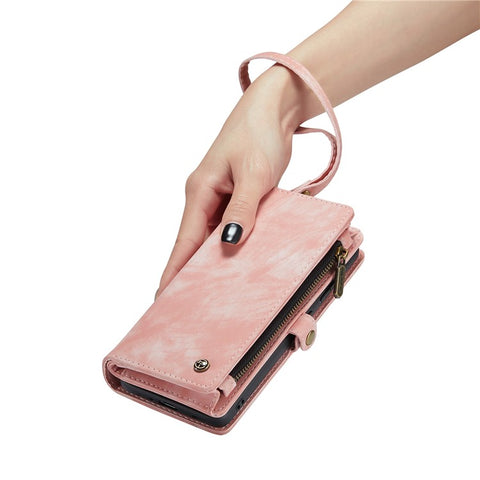 CASEME 008 Series PU Leather Cover for Samsung Galaxy S20 Ultra Wallet Phone Case Shockproof Folio Flip Cover