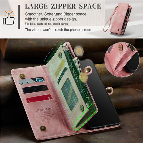 CASEME 008 Series PU Leather Cover for Samsung Galaxy S20 Ultra Wallet Phone Case Shockproof Folio Flip Cover
