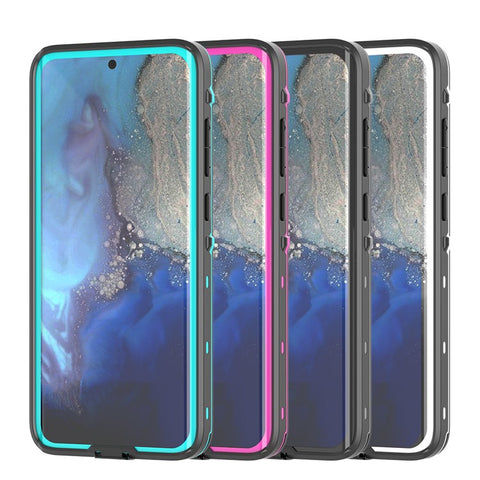 REDPEPPER IP68 Waterproof Cell Phone Case with Fingerprint Unlock Clear Shell for Samsung Galaxy S20 Plus