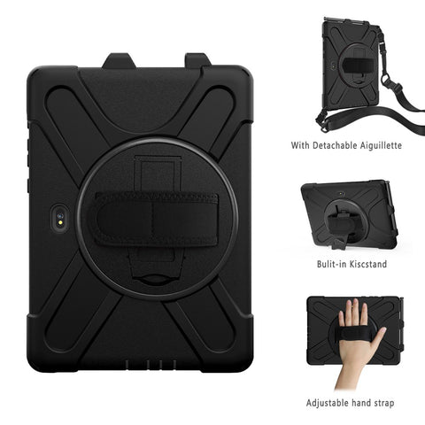 For Samsung Galaxy Tab Active5 Pro X350 / X356B / Active4 Pro T630 T636 / Active Pro T540 T545 T547 PC Silicone Tablet Case Kickstand with Strap