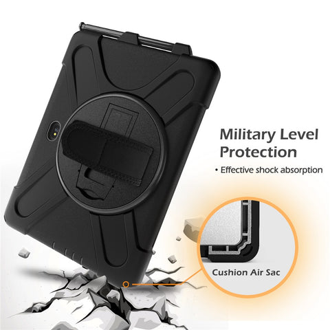 PC+Silicone Kickstand Case with Strap for Samsung Galaxy Tab Active5 Pro X350 / X356B / Active Pro T540 / T545 / T547 / Active4 Pro T630 / T636