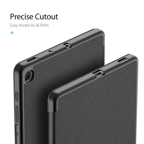 DUX DUCIS Domo Series Leather Case for Samsung Galaxy Tab S6 Lite (2024) / (2022) / (2020) P610 P615 Pen Slot Tri-Fold Stand Cover