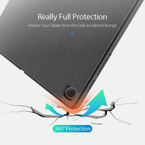 DUX DUCIS Domo Series Leather Case for Samsung Galaxy Tab S6 Lite (2024) / (2022) / (2020) P610 P615 Pen Slot Tri-Fold Stand Cover