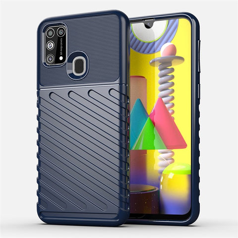 Thunder Series Twill Texture Soft TPU Phone Cover for Samsung Galaxy M31 / F41 / M31 Prime / M21s