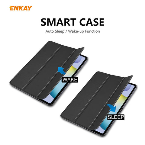 ENKAY Tri-fold Stand PU Leather Smart Tablet Case for Samsung Galaxy Tab S6 Lite (2020) P610 P615 / (2022) / (2024)