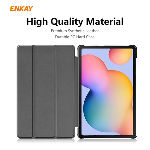ENKAY Tri-fold Stand PU Leather Smart Tablet Case for Samsung Galaxy Tab S6 Lite (2020) P610 P615 / (2022) / (2024)
