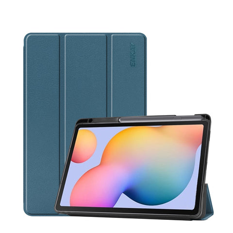 ENKAY Tri-fold Stand PU Leather Smart Case with Pen Slot for Samsung Galaxy Tab S6 Lite (2020) P610 P615 / (2022) / (2024)