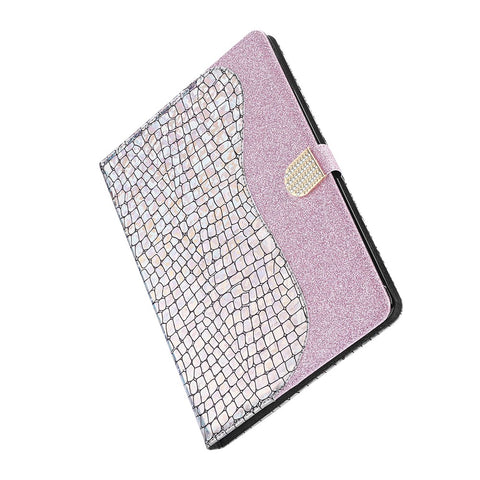 Crocodile Texture Flash Powder Leather Card Slot Stand Tablet Case for Samsung Galaxy Tab A 10.1 (2016)/T580/T585