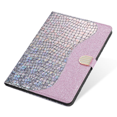 Crocodile Texture Flash Powder Leather Card Slot Stand Tablet Case for Samsung Galaxy Tab A 10.1 (2016)/T580/T585