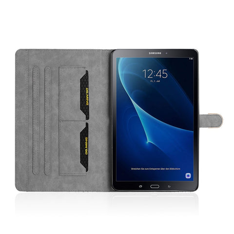 Crocodile Texture Flash Powder Leather Card Slot Stand Tablet Case for Samsung Galaxy Tab A 10.1 (2016)/T580/T585