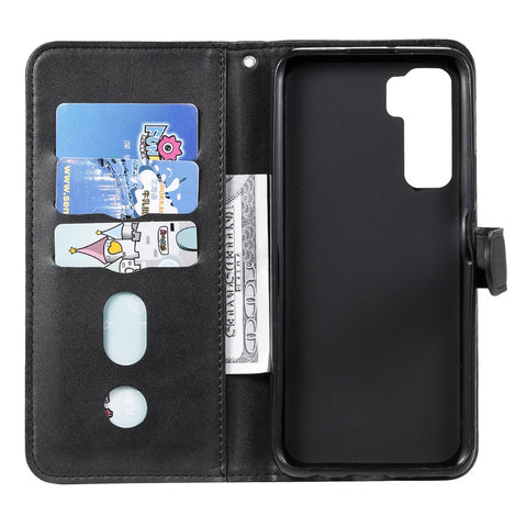 Zipper Pocket Wallet Leather Stand Case for Huawei P40 Lite 5G/nova 7 SE