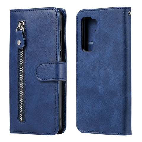 Zipper Pocket Wallet Leather Stand Case for Huawei P40 Lite 5G/nova 7 SE