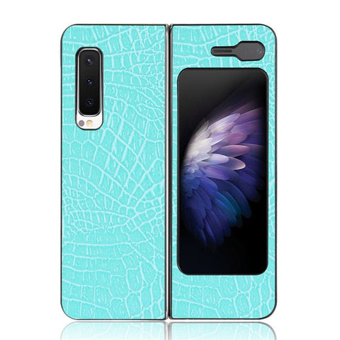 Crocodile Skin PU Leather Coated PC Phone Back Case for Samsung Galaxy Fold 5G / Fold 4G / W20 5G