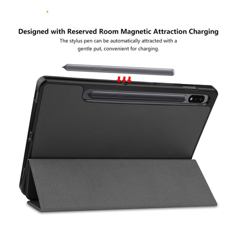 ENKAY HAT PRINCE ENK-8011 Tri-fold Stand PU Leather Smart Cover with Pen Slot for Samsung Galaxy Tab S7 11.0 T870 / T875 / S8