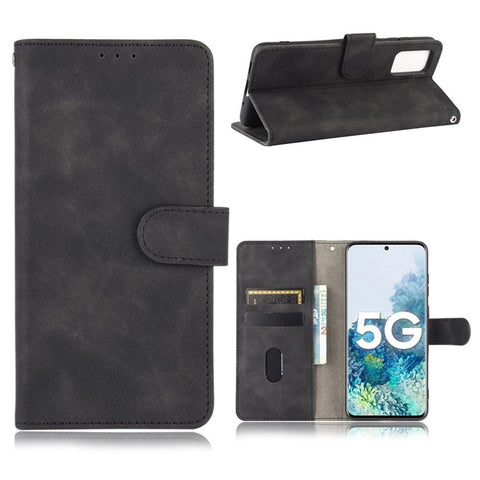 Skin-touch Leather Protector Wallet Stand Flip Case for Samsung Galaxy S20 Lite/Fan Edition/FE 5G/4G